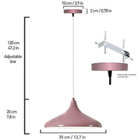 Tavolo da pranzo con lampada a sospensione dipinta a mano scandinavo