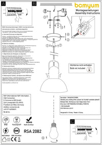 Lampe vintage E27 métal