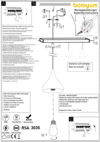 Lampada a sospensione in metallo 3,