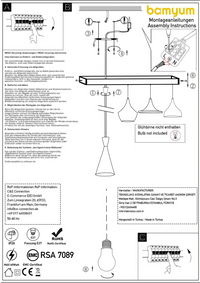 Esstischlampe Hängend 4 Flammig Pendelleuchte