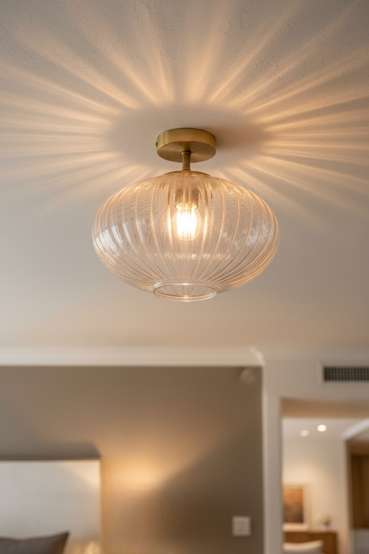 Deckenleuchte Elegant Glas Retro Deckenleuchte