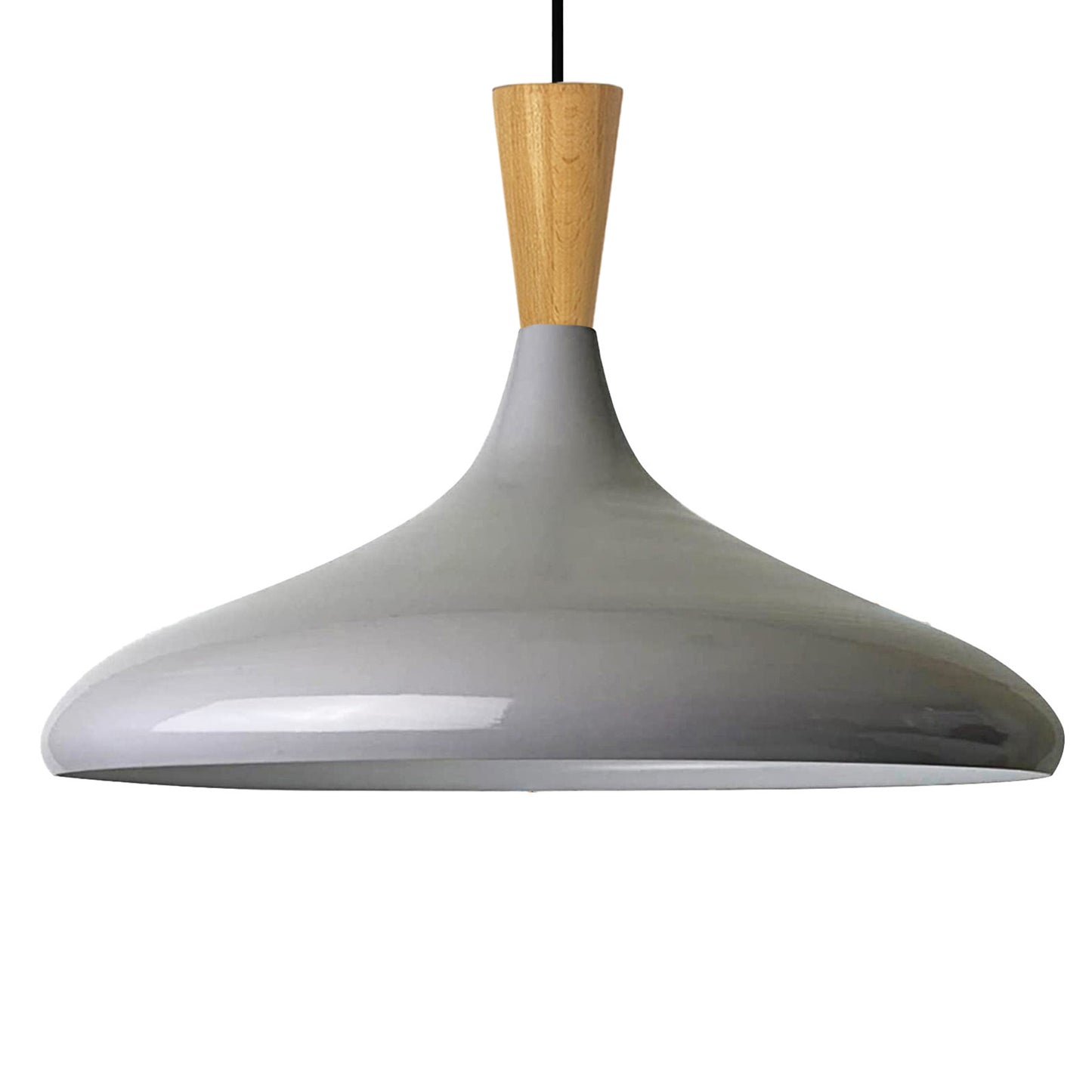 Champion Pendelleuchte aus Holz, 35 cm Hängelampe Metall E27 Moderne Lampe