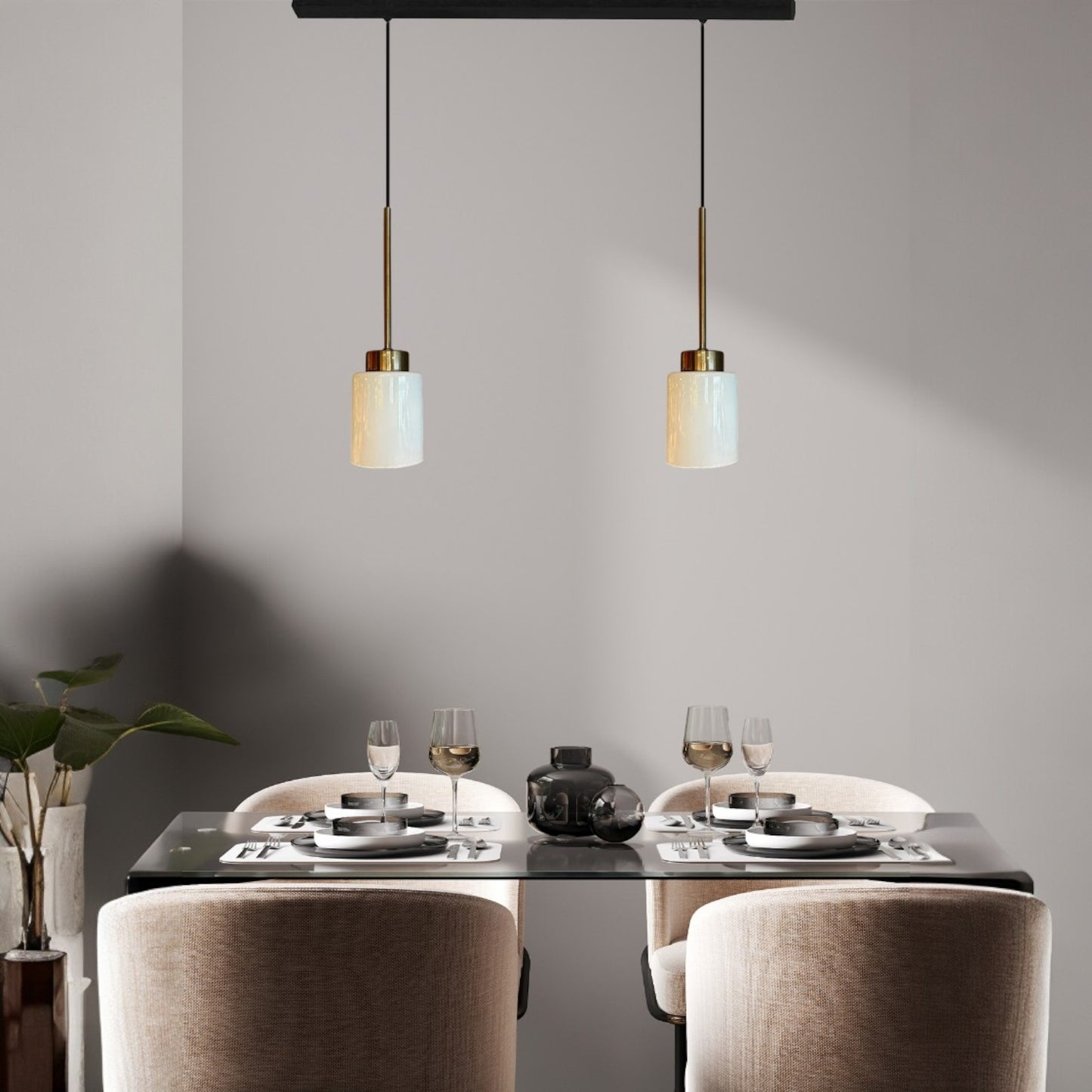 Pendelleuchte Pendelleuchte Tiny Glas Ø9 cm, Retro Hängelampe