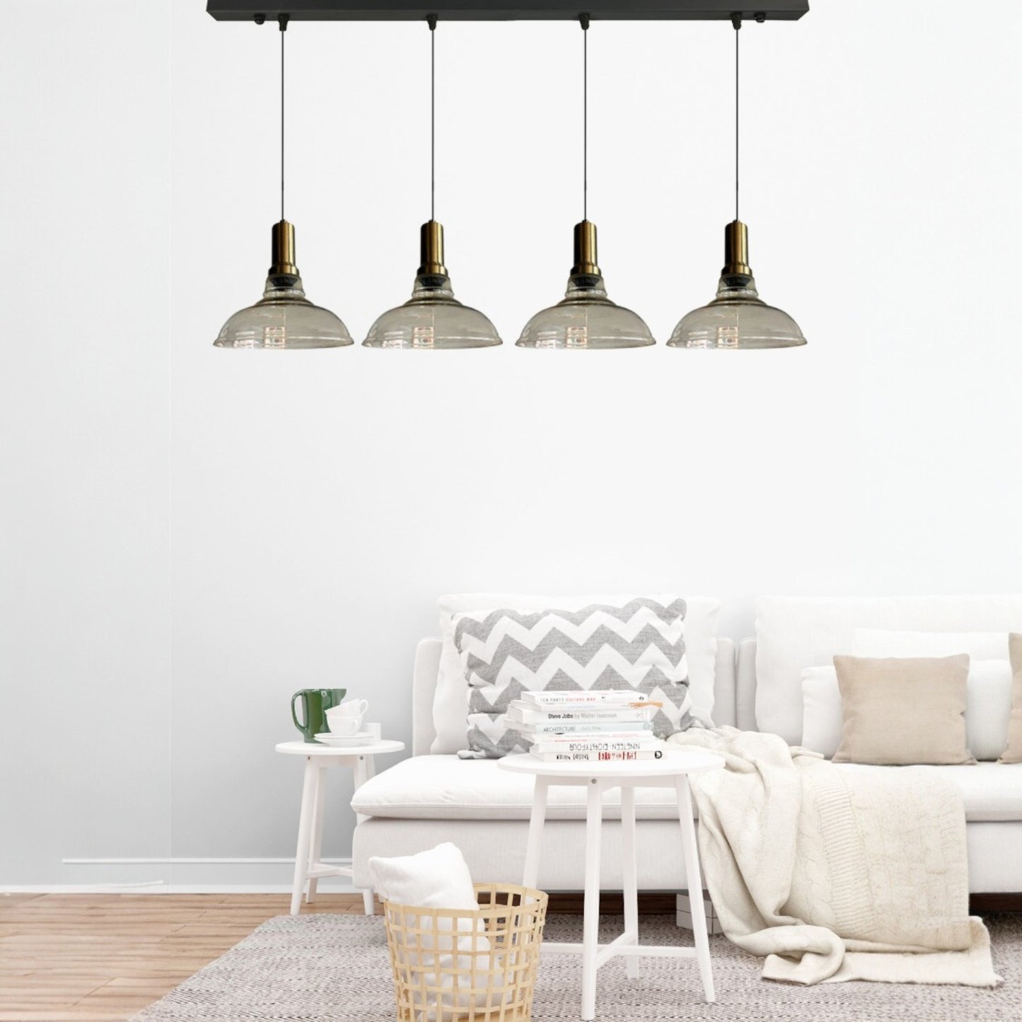 Pendelleuchte Vishi Einzelner Glas-Kronleuchter Trio Retro Pendelleuchte