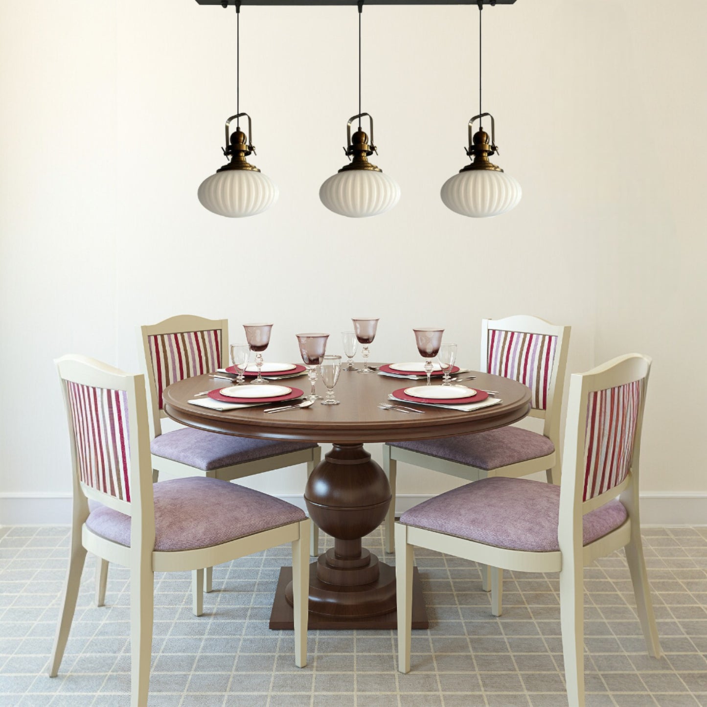 Pendelleuchte Elegant Glas-Kronleuchter Doppelter Kronleuchter Hängelampe