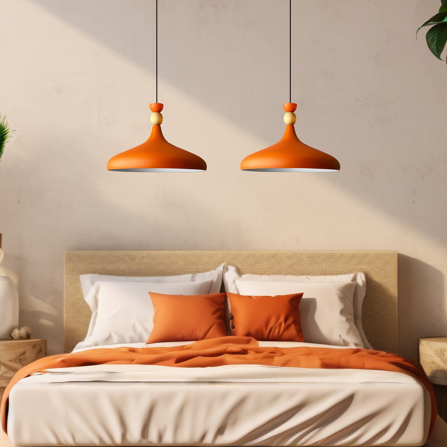 Pendelleuchte Champion aus Holz und Metall, 35 cm Hängelampe