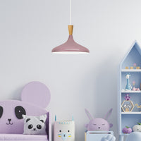 Pendelleuchte Champion Kegel Holz-Kopfteil 35 cm Metall E27 Modern Pendelleuchte