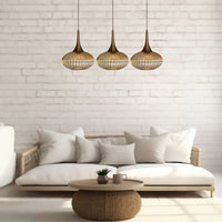 Pendelleuchte Pendelleuchte Elegant Dreifacher Kronleuchter Glas, Retro Hängelampe