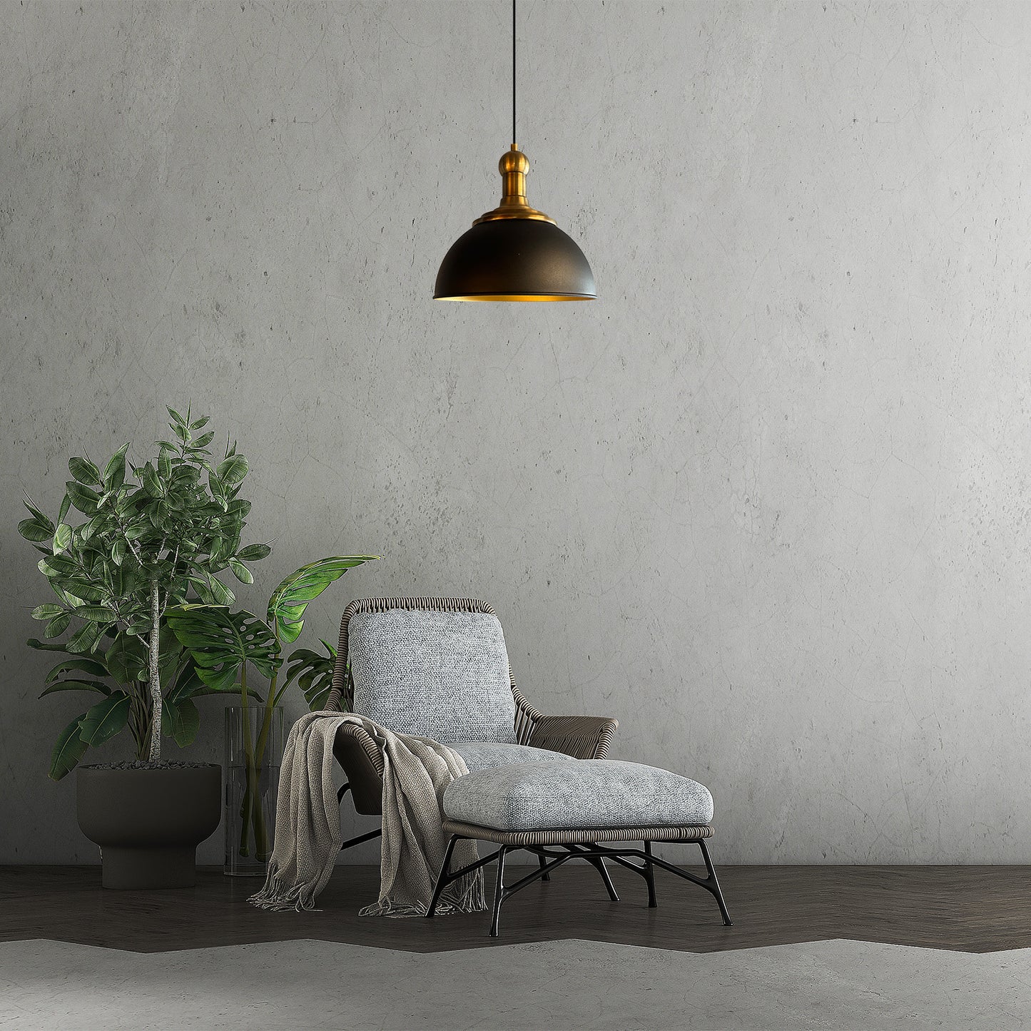 Pendelleuchte Yimpi Knob Metall, Modern Hängelampe