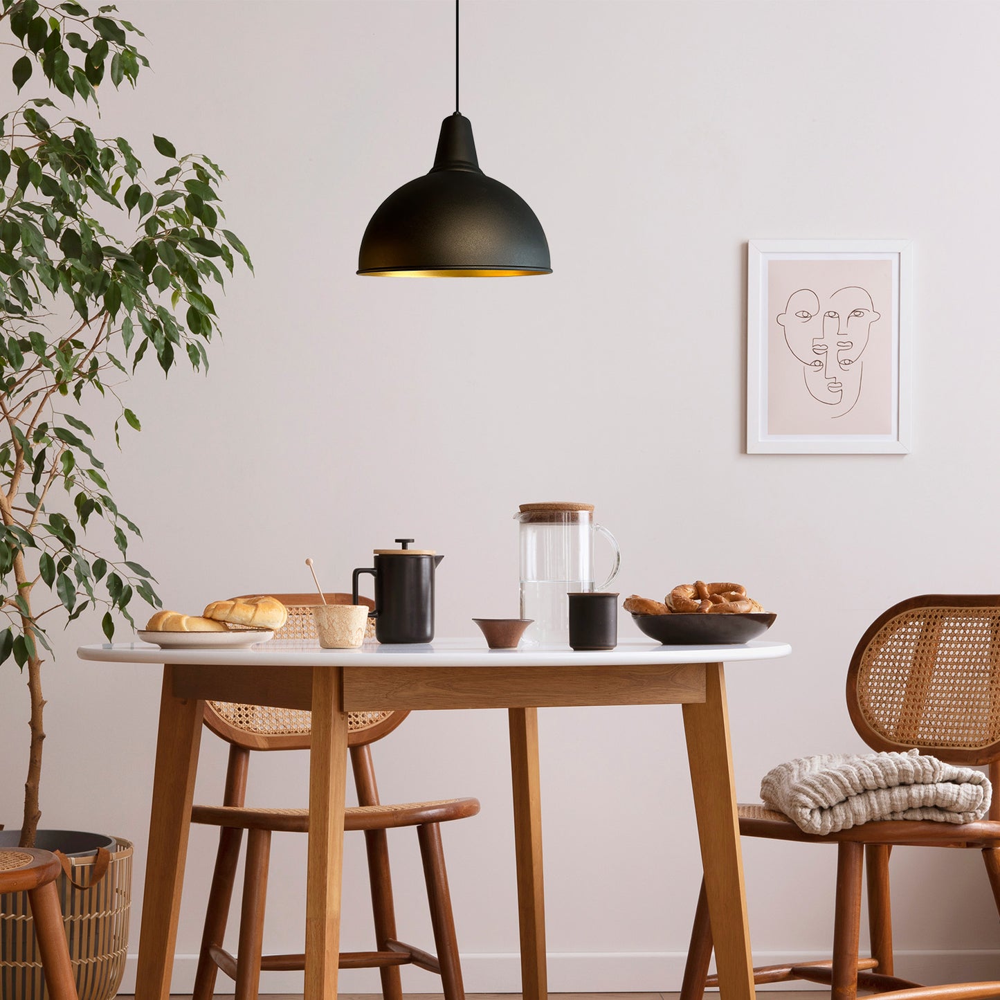 Pendelleuchte Yimpi Metall Ø30cm, Modern Hängelampe