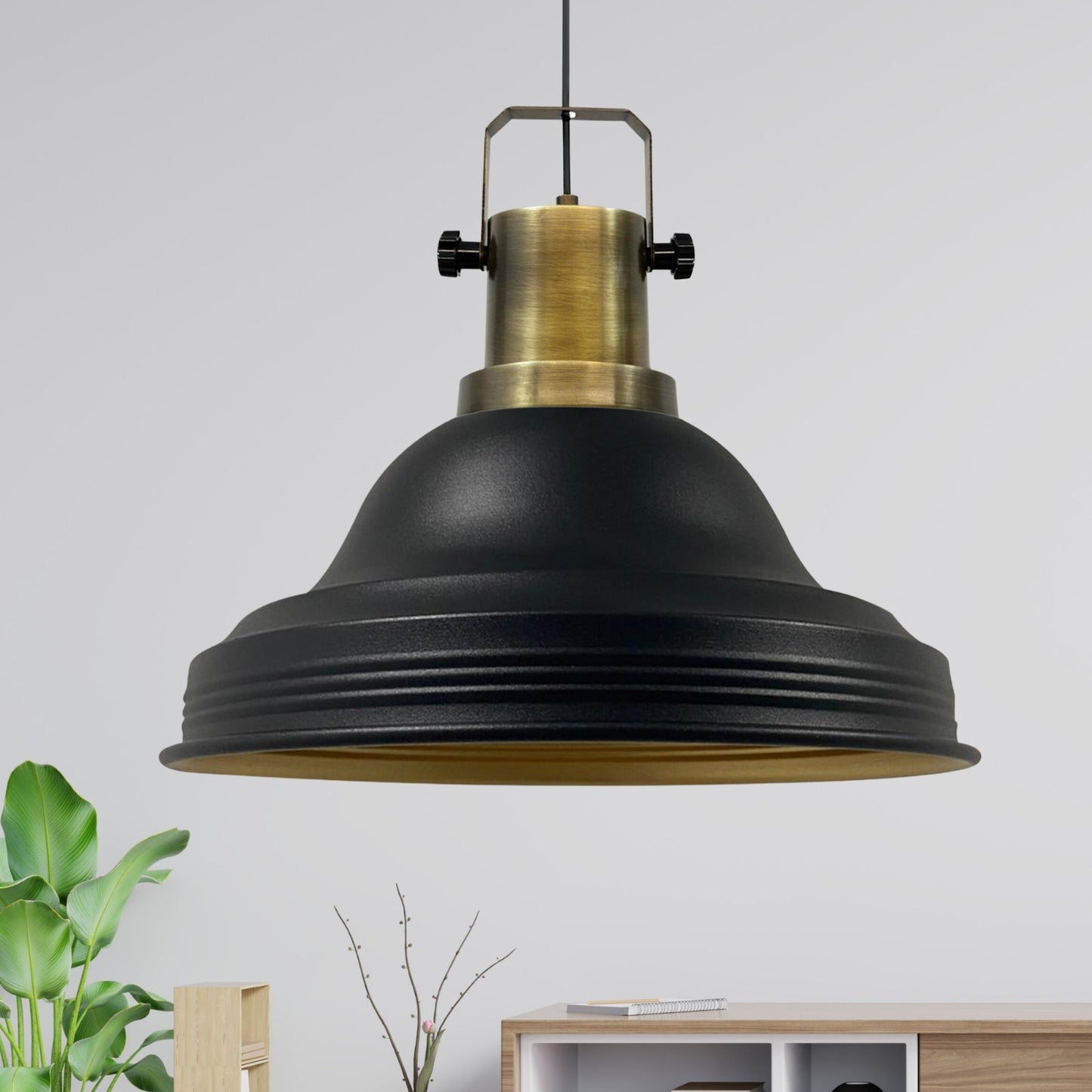 Pendelleuchte Asletl Hängelampe Industrial aus Metall Ø40 cm, Pendelleuchte Esstisch