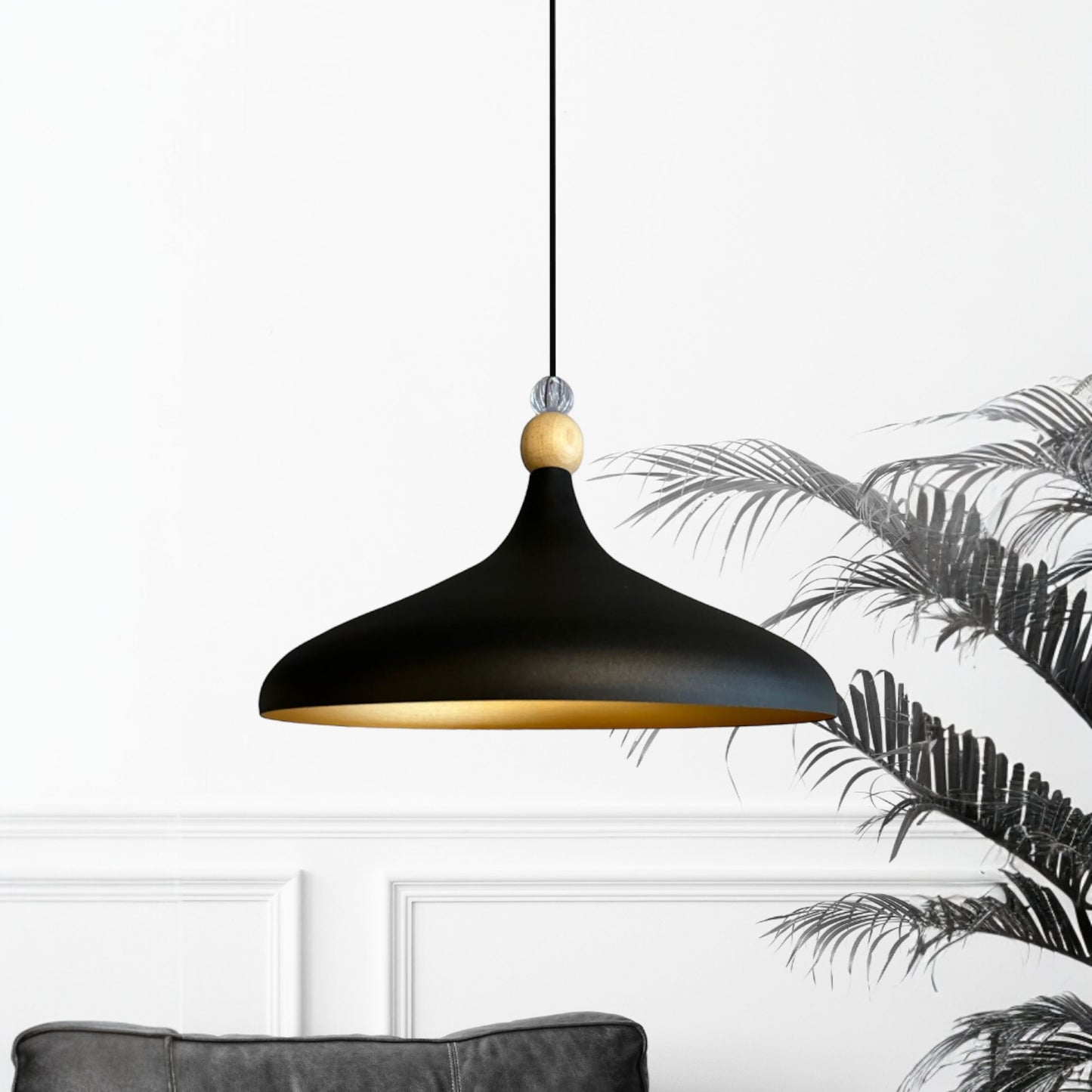 Pendelleuchte Champion Holz Metall, Modern Hängelampe