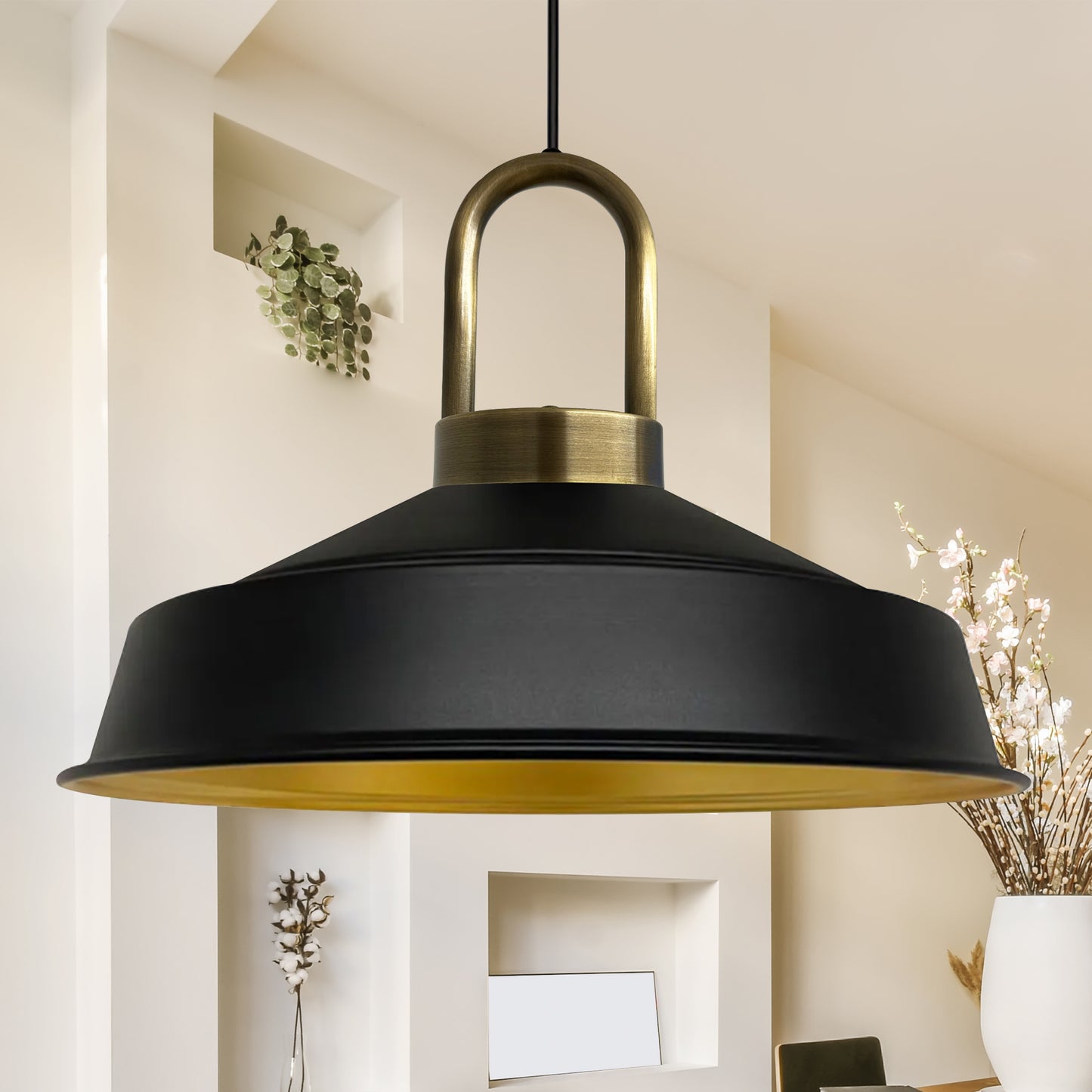 Pendelleuchte Asletl-Lock Hängelampe aus Metall Ø40 cm Lampe