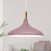 Pendelleuchte Metall Lampe I Champion I Holz Ø35 cm Metall E27 Hängelampe