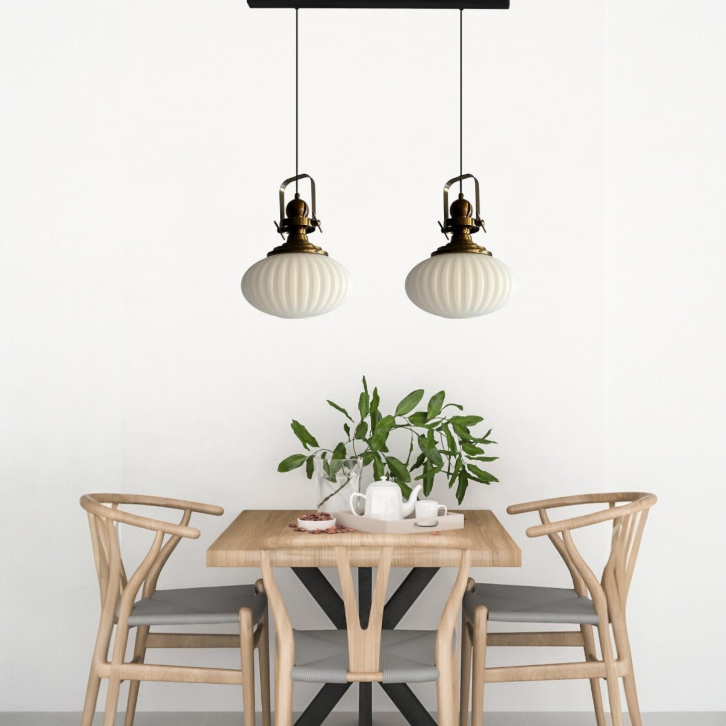 Pendelleuchte Elegant Glas-Kronleuchter Doppelter Kronleuchter Hängelampe