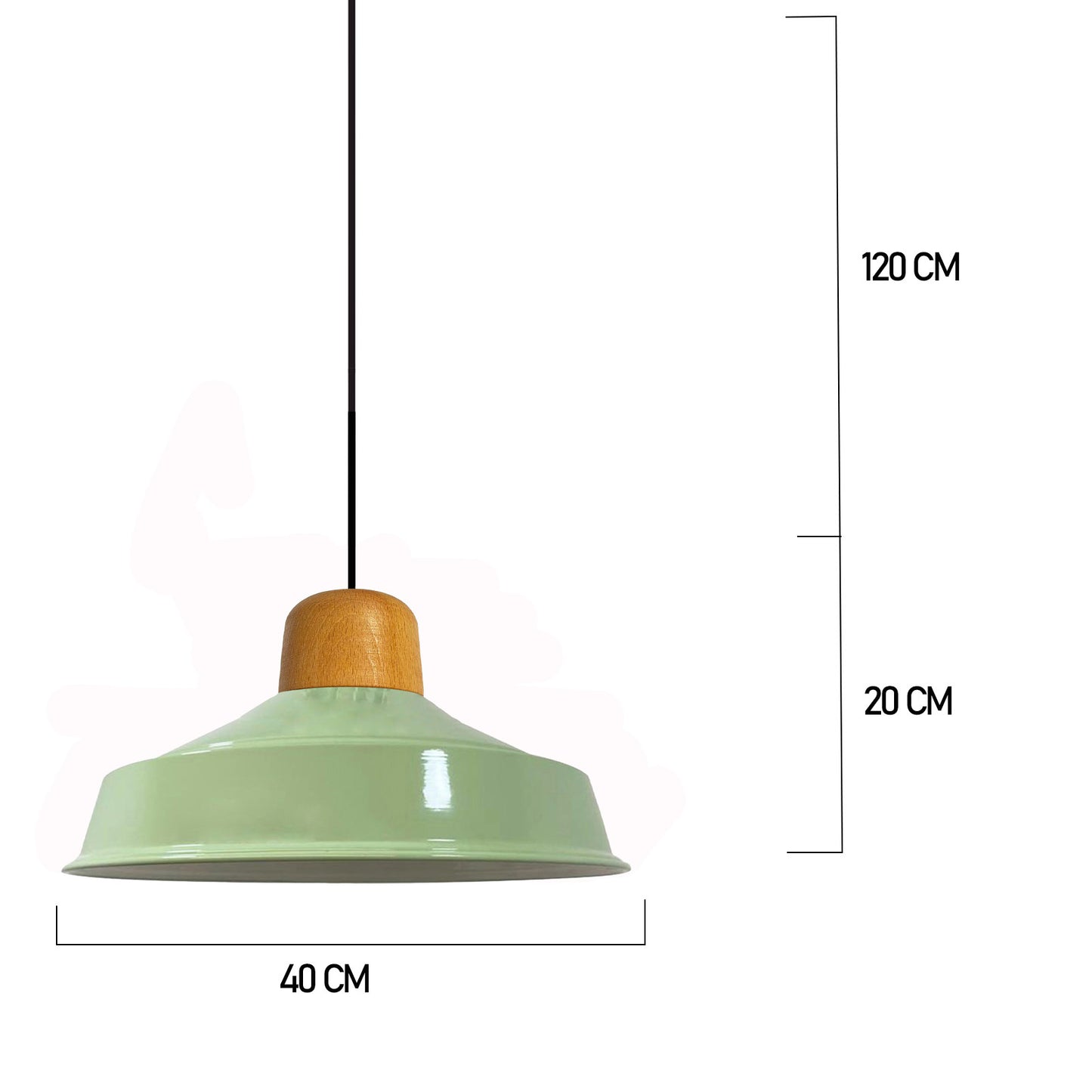 Pendelleuchte Bamyum Asletl Deckenpendelleuchte aus Holz 41cm Metall Vintage Lampe