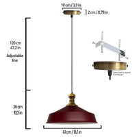 Tavolo da pranzo con lampada vintage,