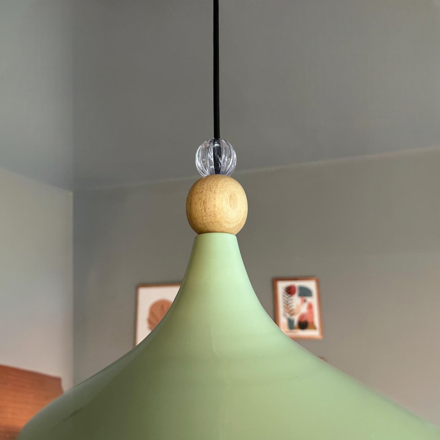 Pendelleuchte Champion Holz Metall, Modern Hängelampe