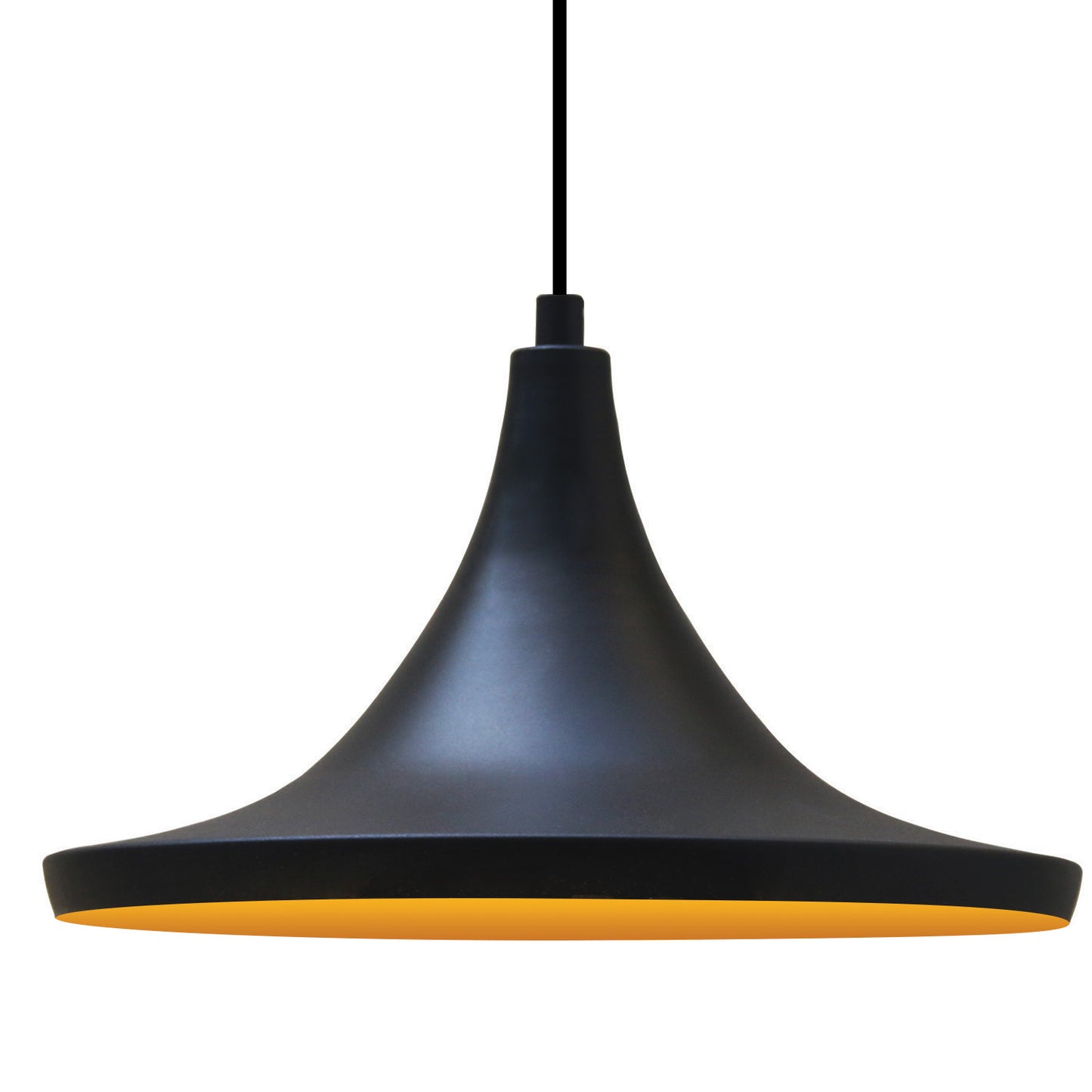 Pendelleuchte Adash Pendelleuchte Schwarz, 1 Flammige Metall Hängelampe Ø26 cm